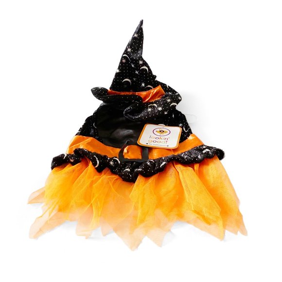 NWT Black & Orange Witch Halloween Costume for Small Dogs - Picture 2 of 3